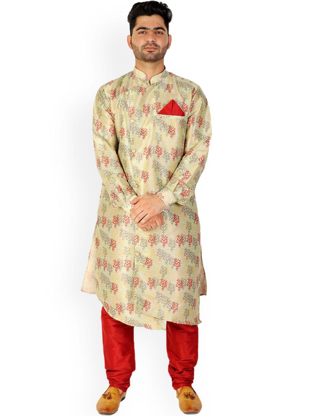 pro-ethic style developer floral printed kurta with churidar