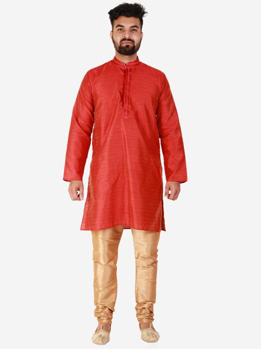 pro-ethic style developer men pure silk kurta with pyjamas