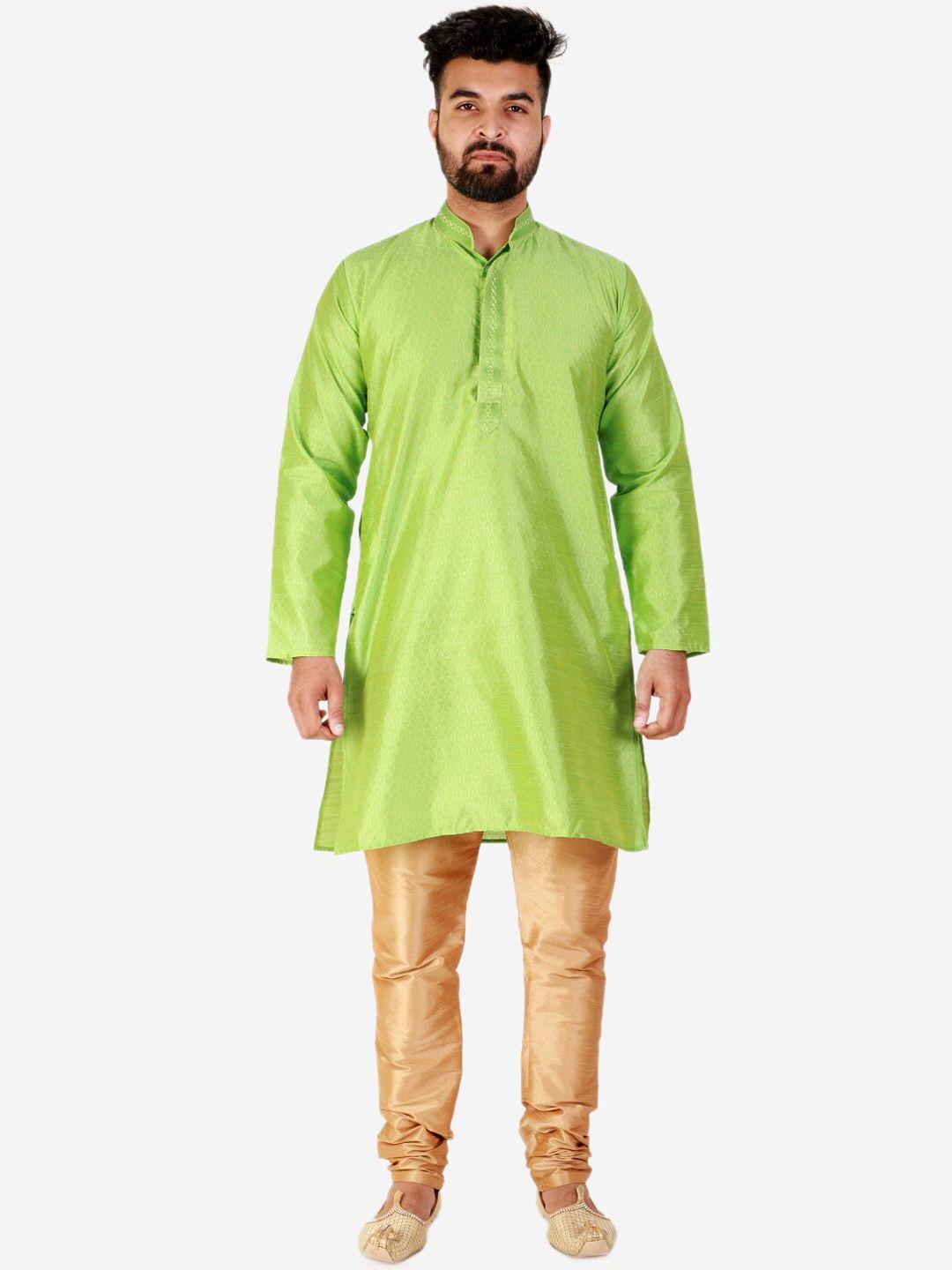 pro-ethic style developer men pure silk kurta with pyjamas