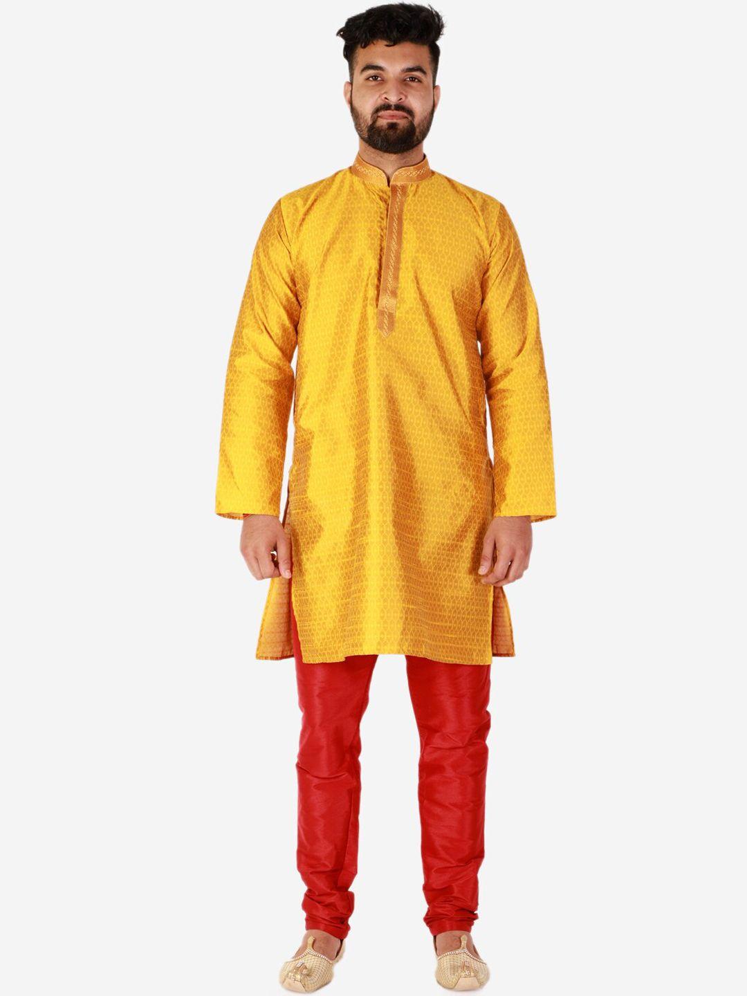 pro-ethic style developer men pure silk kurta with pyjamas