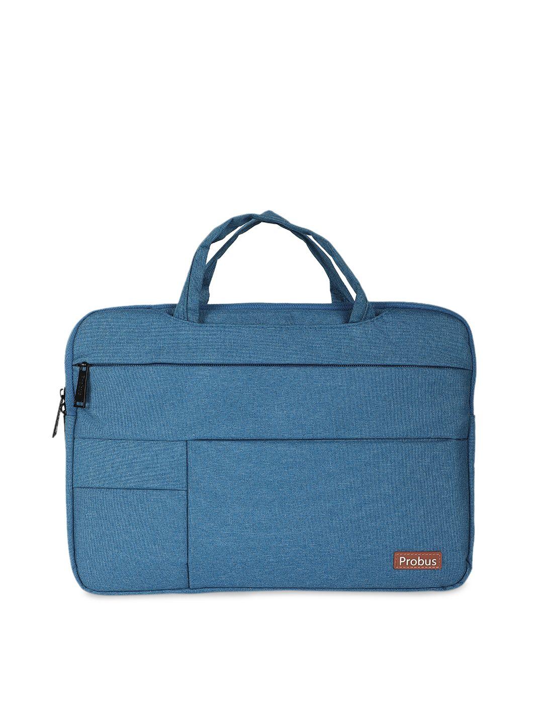 probus unisex blue solid 14 inches laptop sleeve