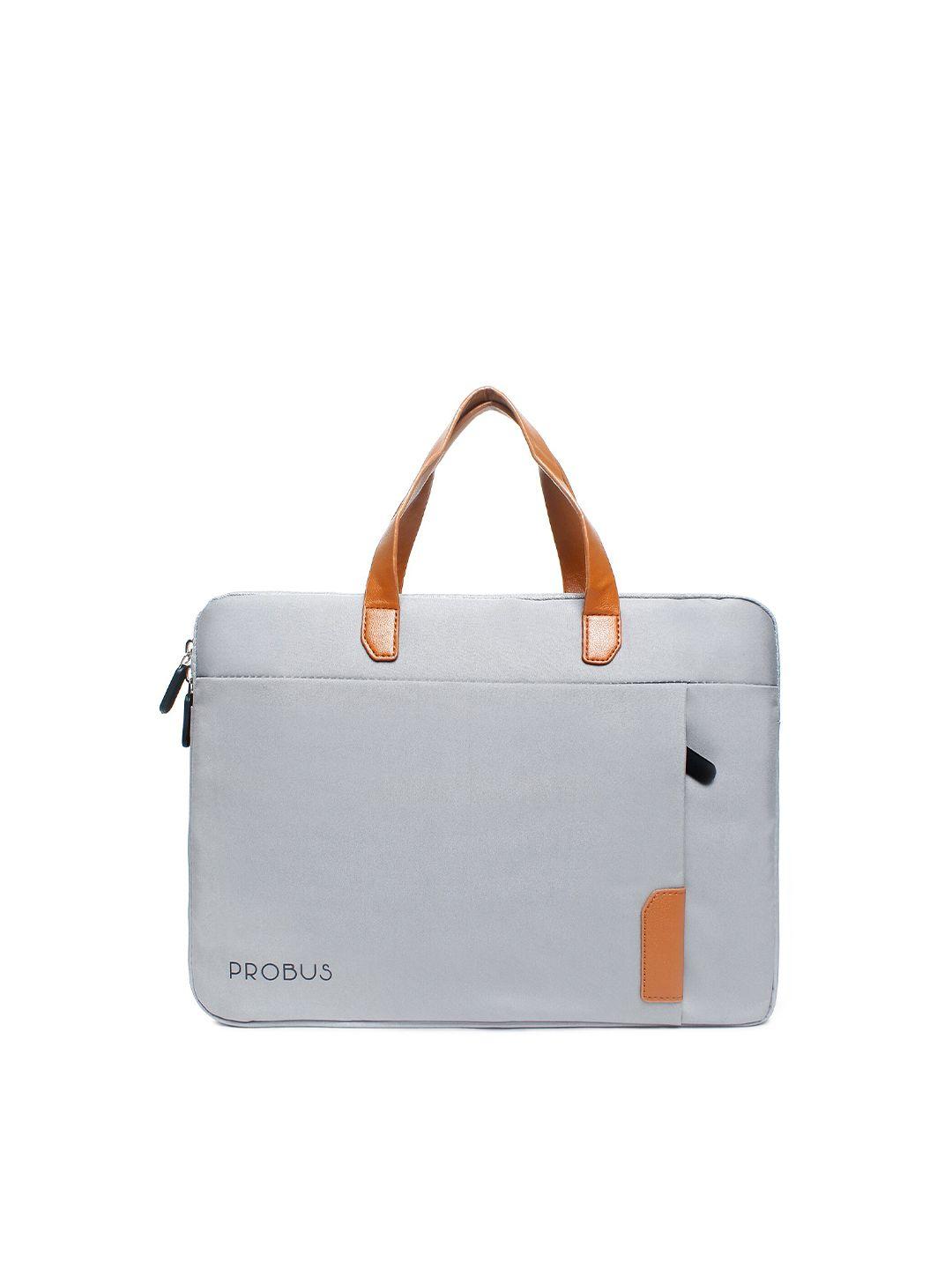 probus unisex & brown pu laptop bag