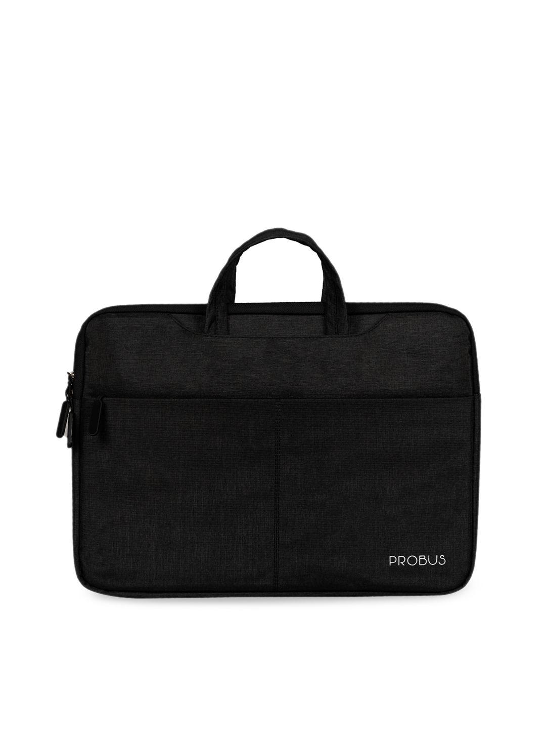 probus unisex black solid 15 inch laptop sleeve