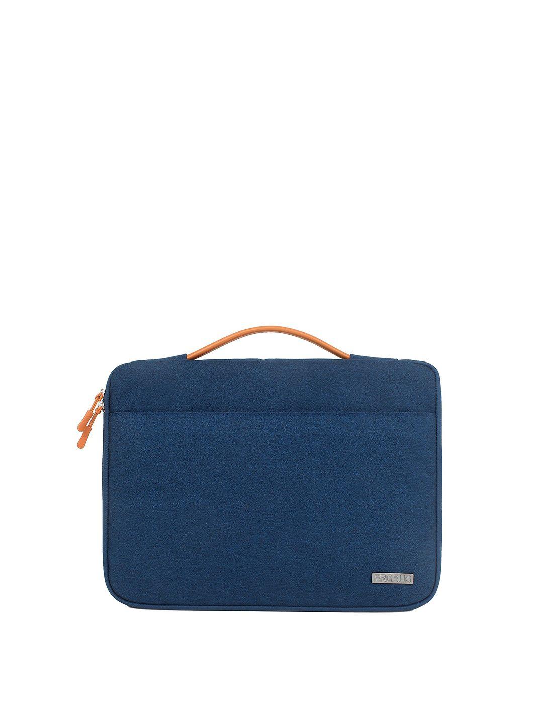 probus unisex blue & yellow laptop bag