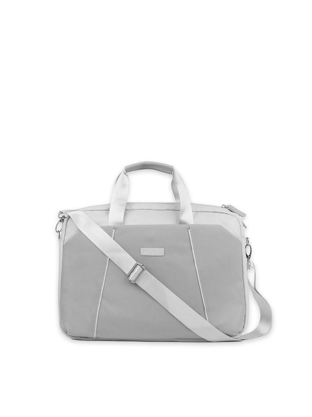 probus unisex grey & white laptop bag