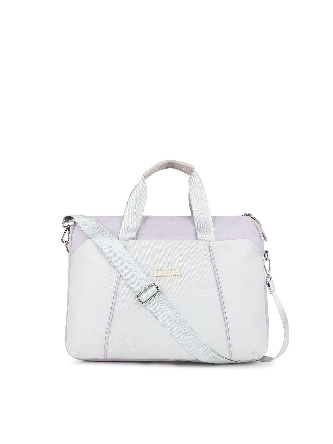 probus unisex purple & white laptop bag