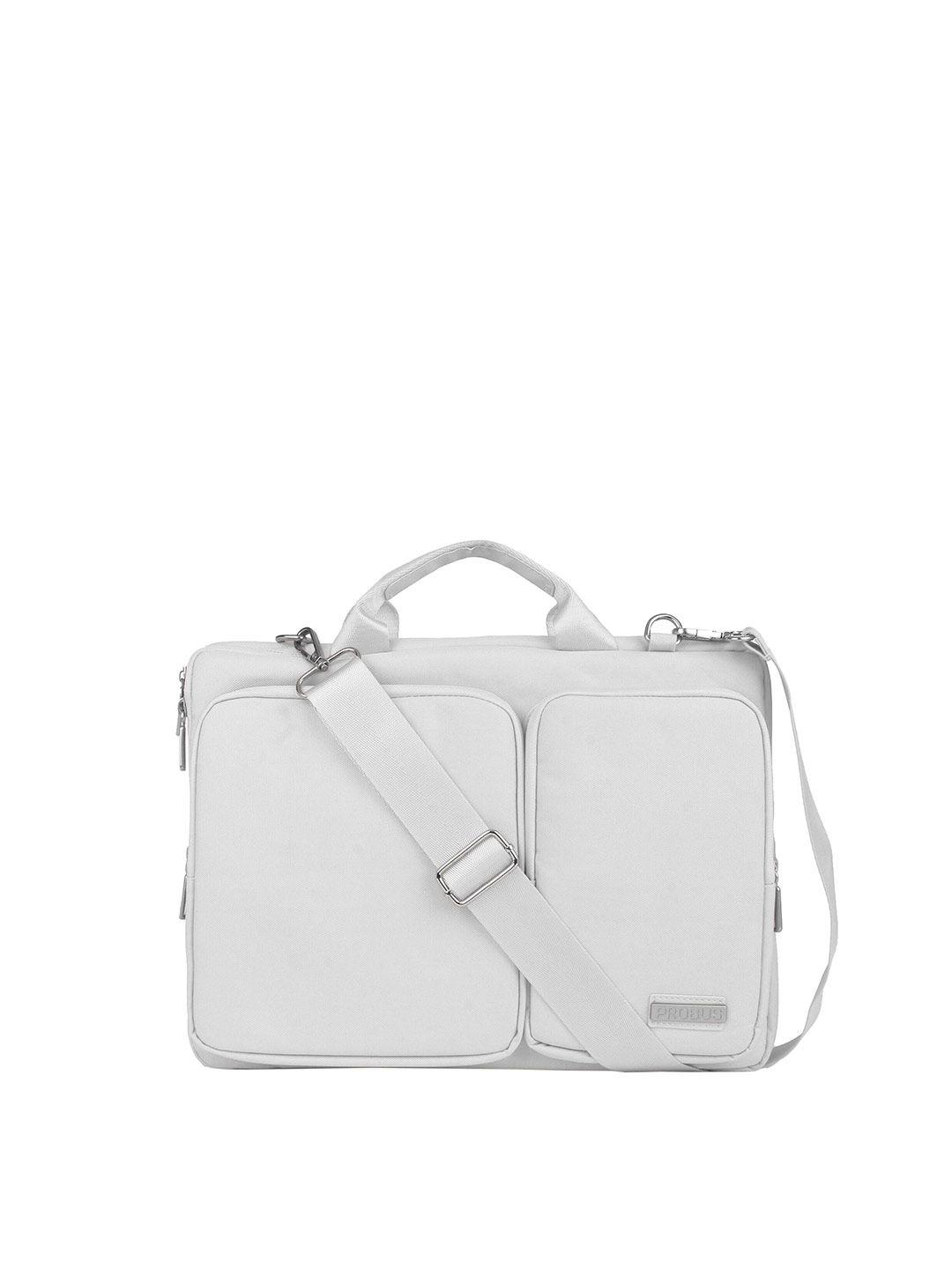 probus unisex silver-toned laptop bag