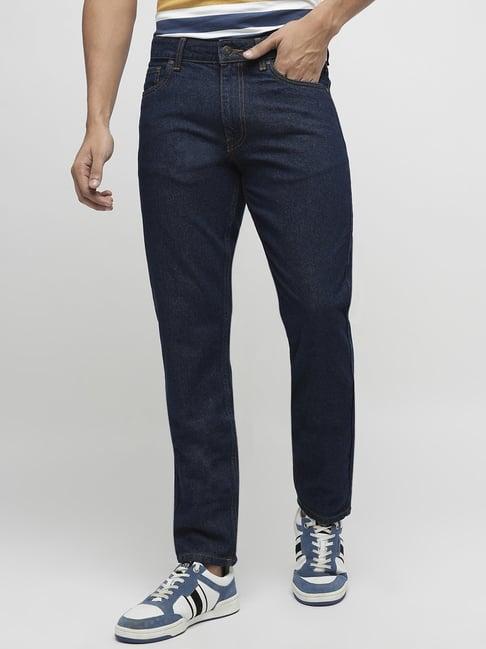 produkt by jack & jones deep blue cotton regular fit jeans