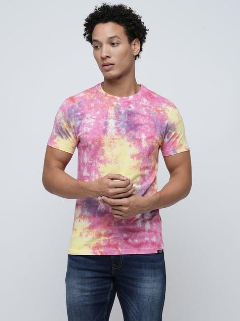 produkt by jack & jones multicolored cotton slim fit printed t-shirt