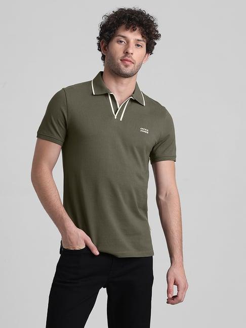 produkt by jack & jones wintergreen cotton slim fit polo t-shirt