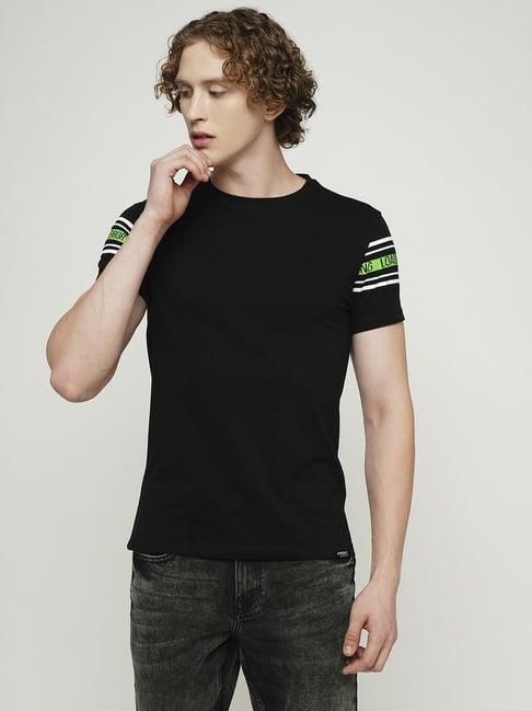 produkt by jack & jones z black cotton slim fit t-shirt