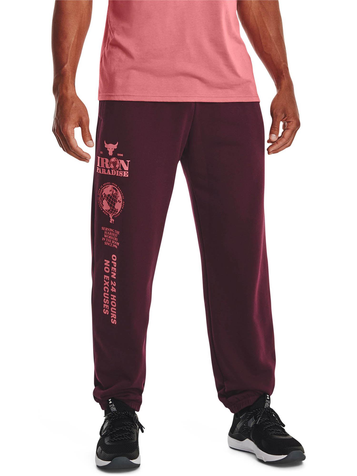 project rock heavyweight terry print track pants