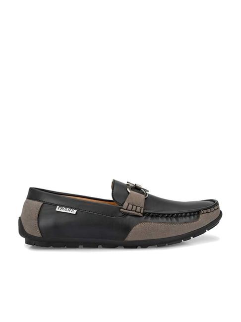 prolific men's black casual loafers