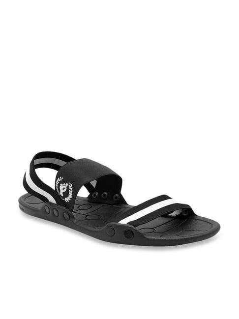 prolific men's black sling back sandals