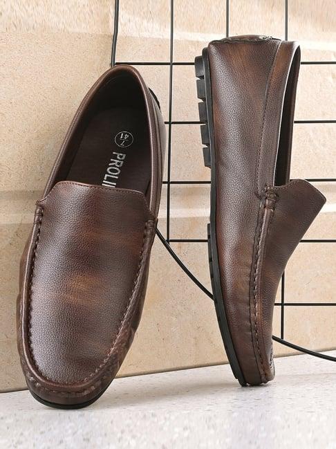 prolific men's brown casual loafers