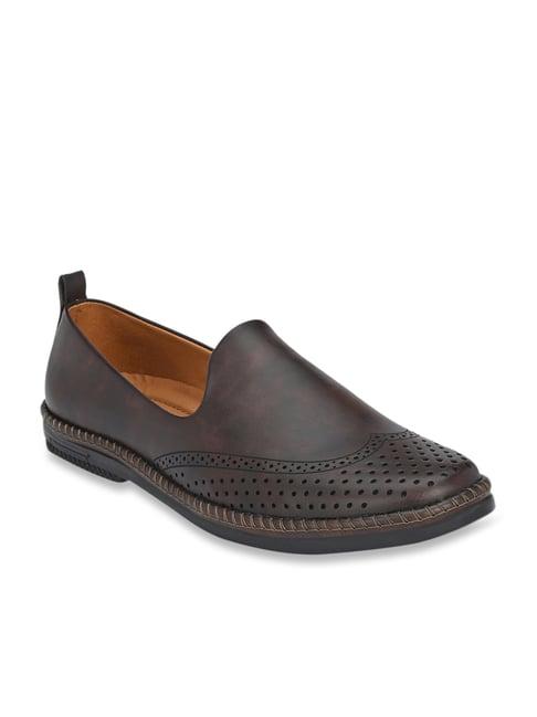 prolific men's brown casual slip-ons