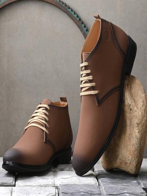 prolific men's brown derby shoes