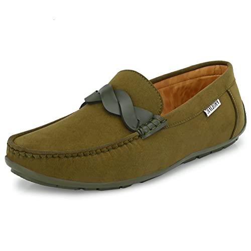 prolific men's casual suede loafers green