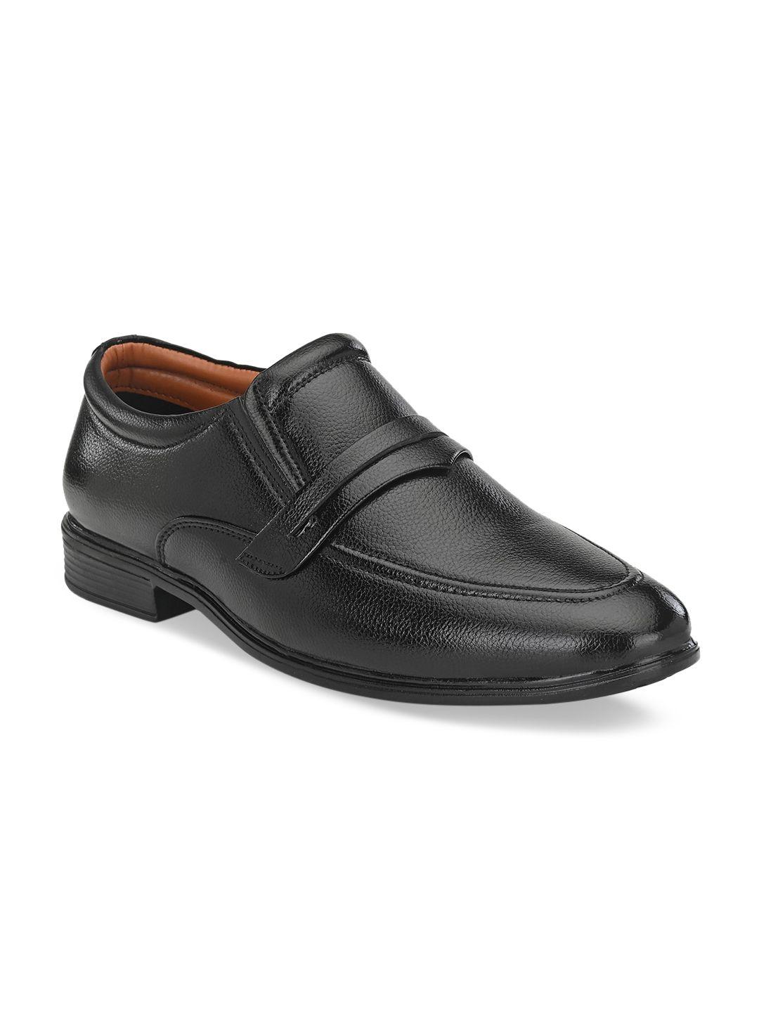 prolific men black solid formal slip-ons