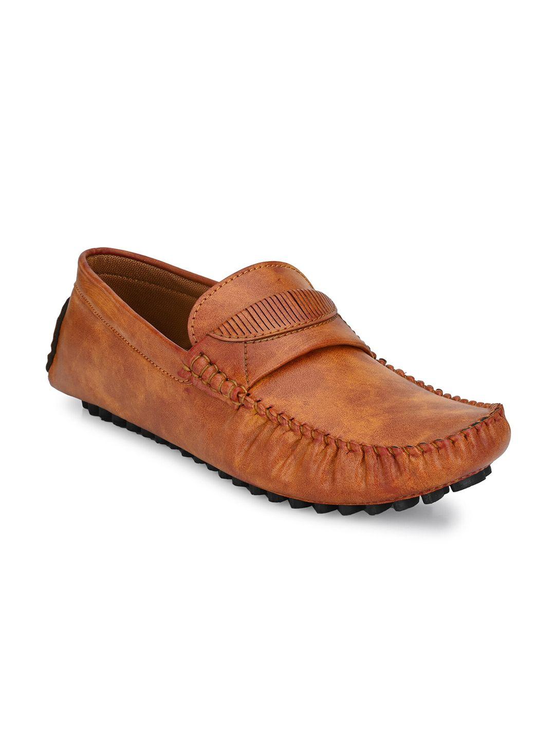 prolific men tan brown solid formal loafers