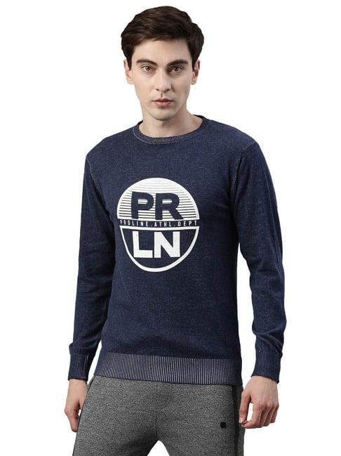 proline blue round neck sweater