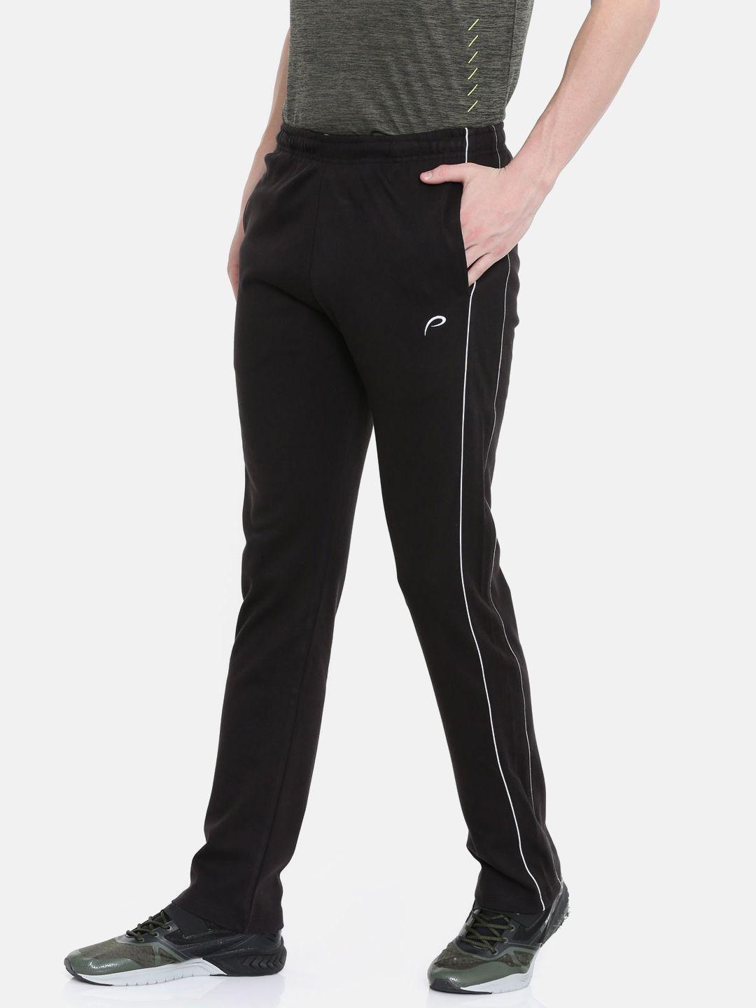 proline active men black classic fit solid track pants