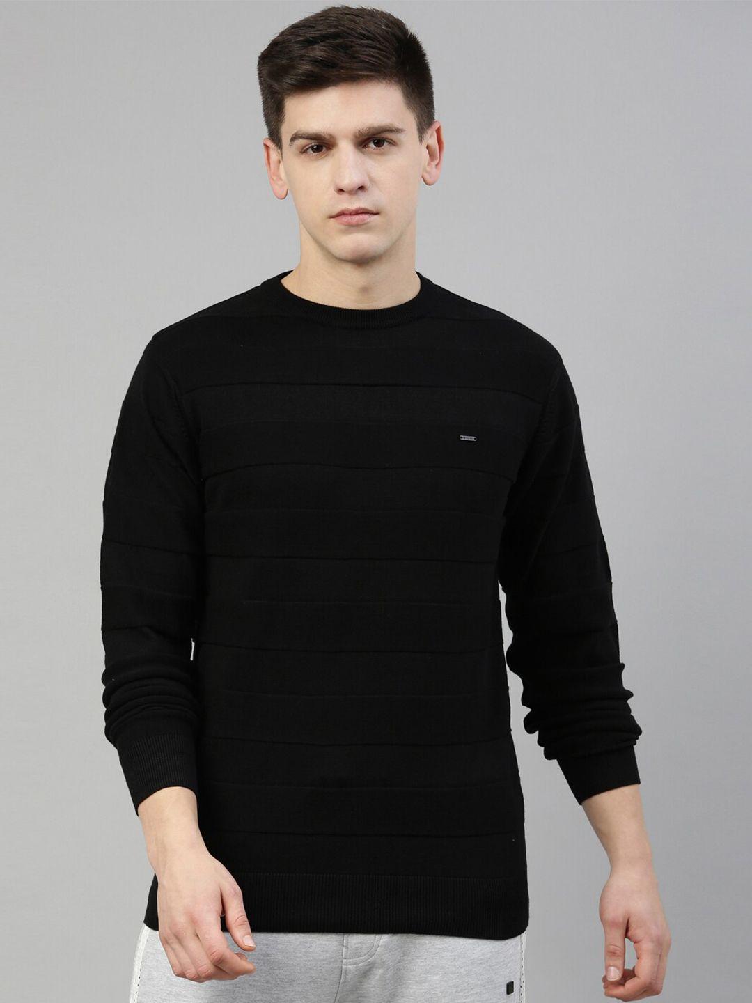 proline active men black solid pullover sweater
