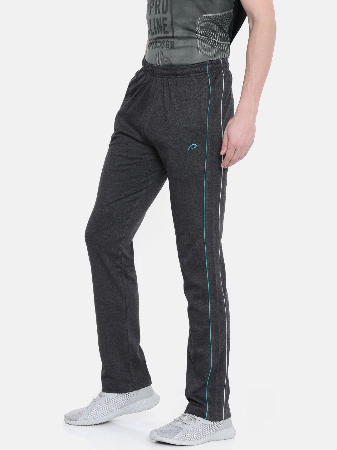 proline active men charcoal grey classic regular fit solid track pants