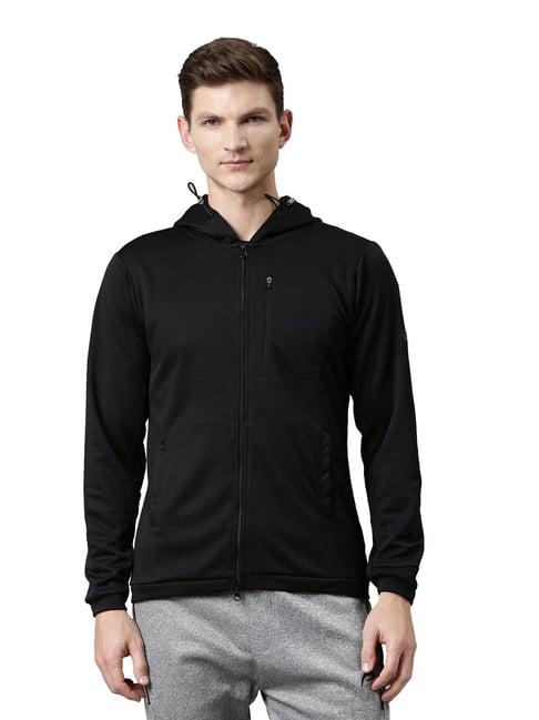 proline black full sleeves hooded sweatshirt