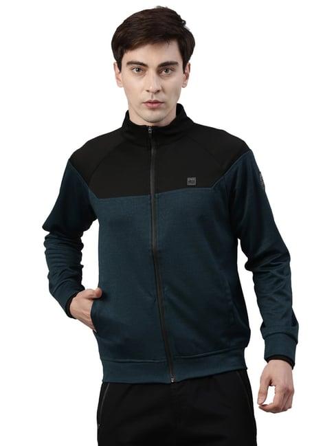 proline blue & black regular fit colour block sweatshirt