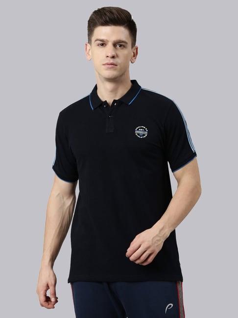 proline blue cotton regular fit polo t-shirt