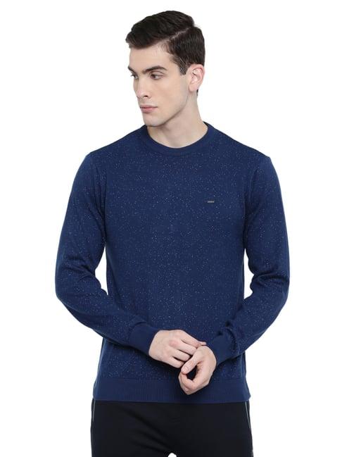 proline blue cotton regular fit sweater
