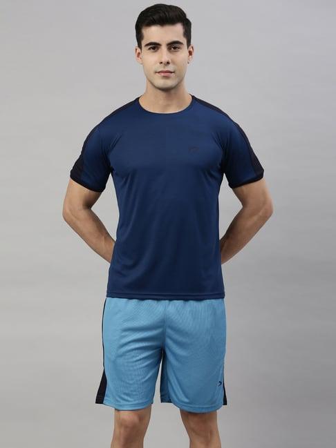 proline blue regular fit sports t-shirt & shorts set