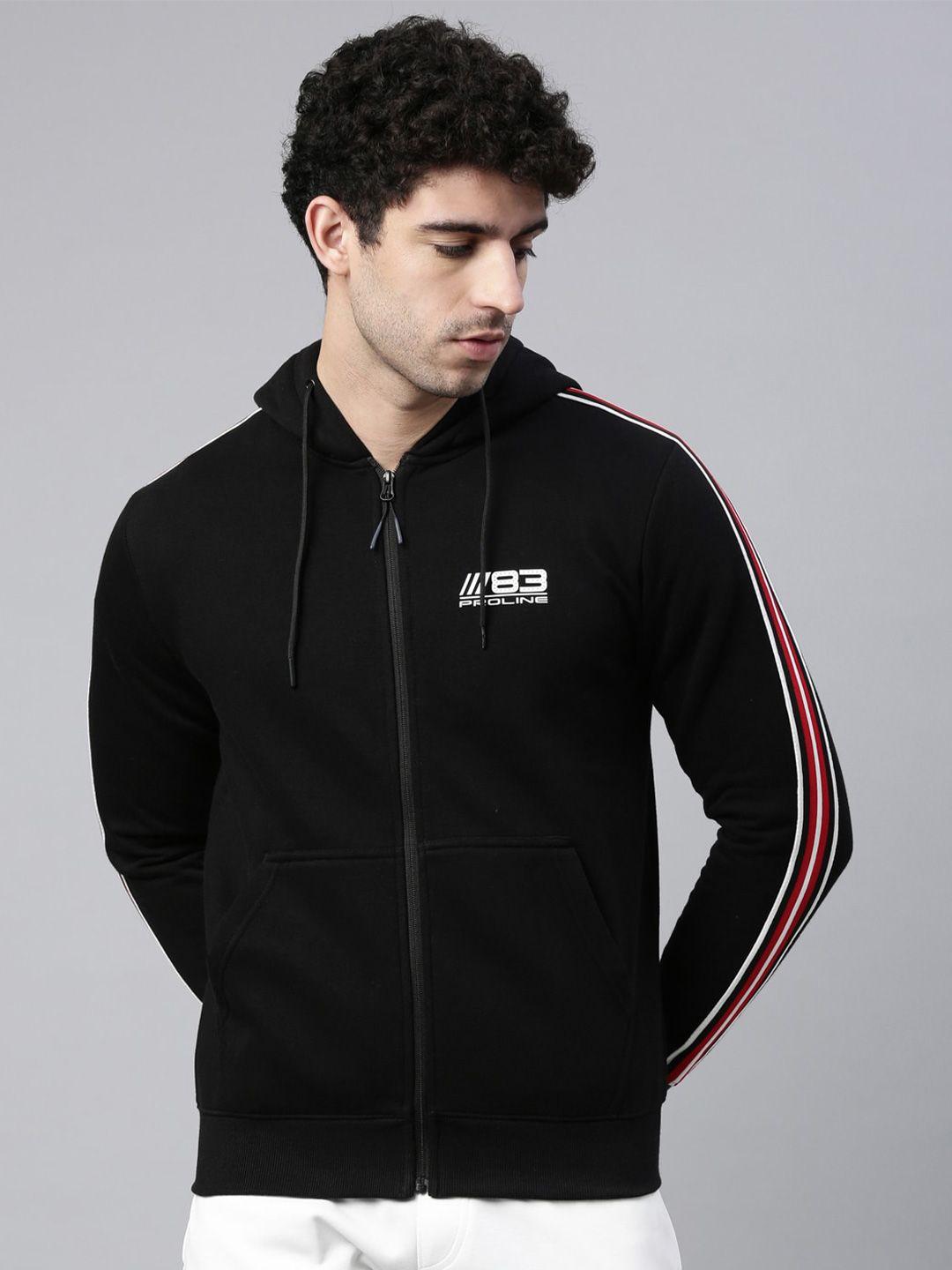 proline hooded front open sweatshirt