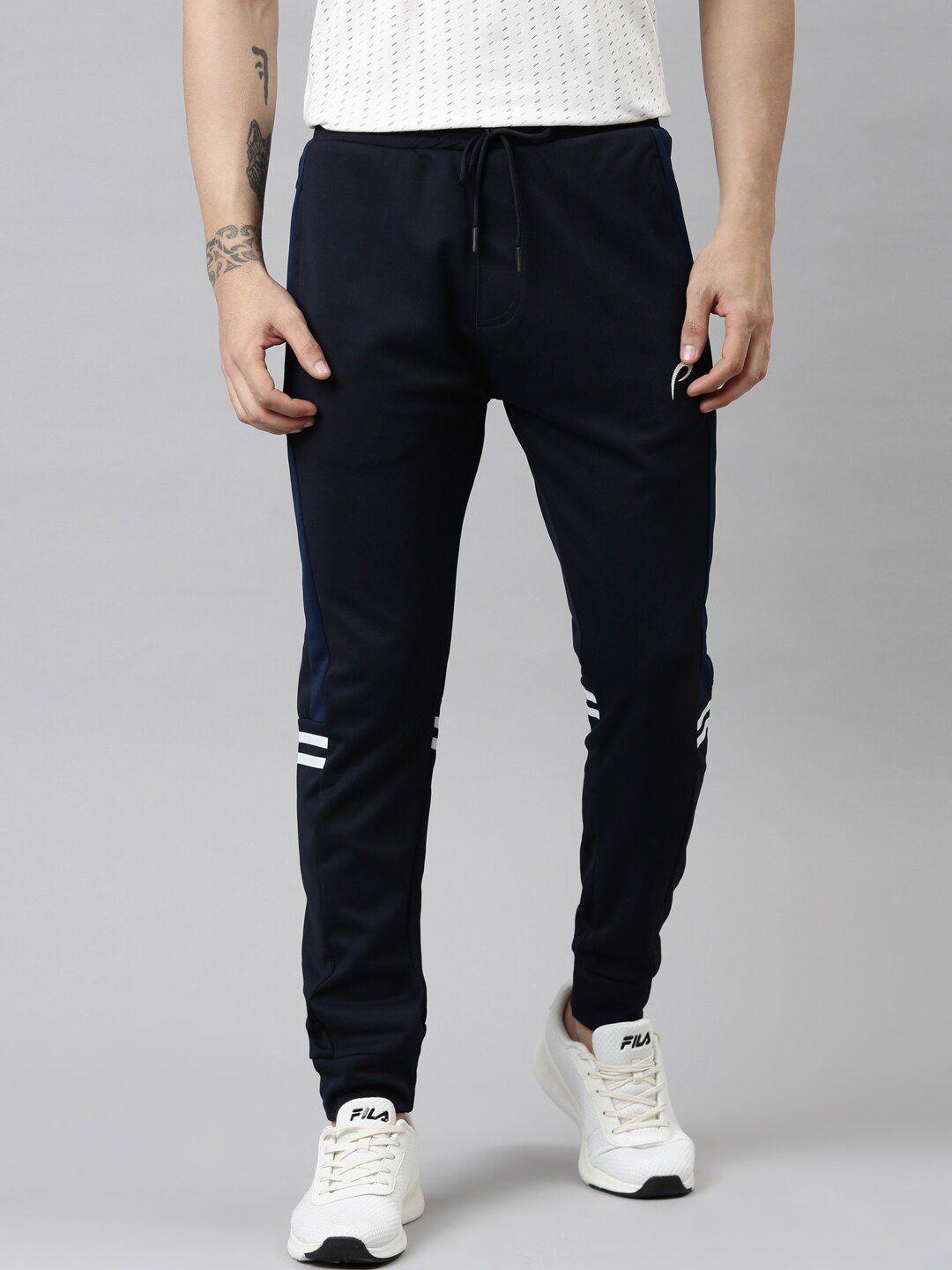 proline men striped details mid rise cotton jogger