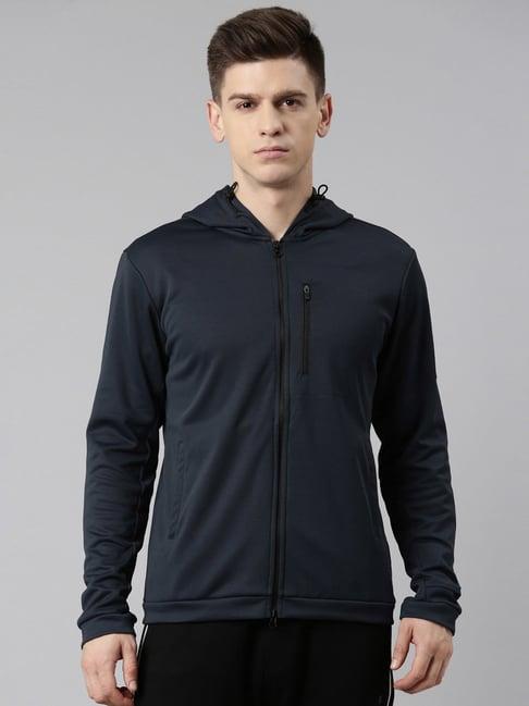 proline navy regular fit sports hooded jacket