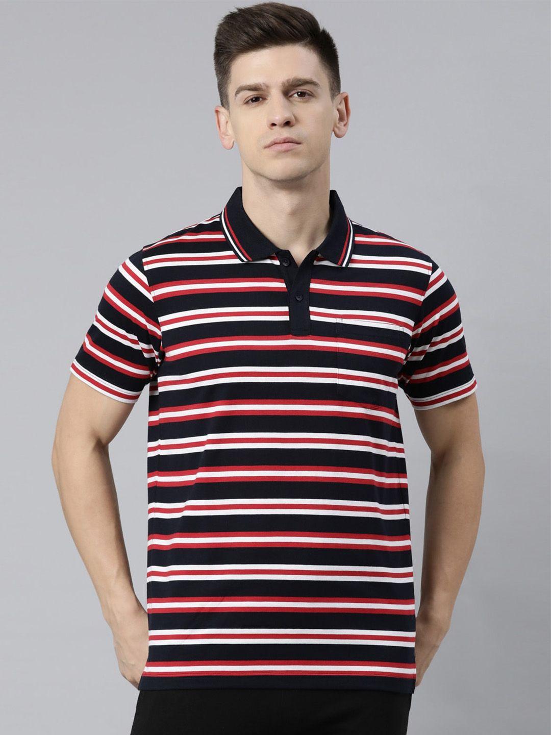 proline striped polo collar regular fit cotton casual t-shirt