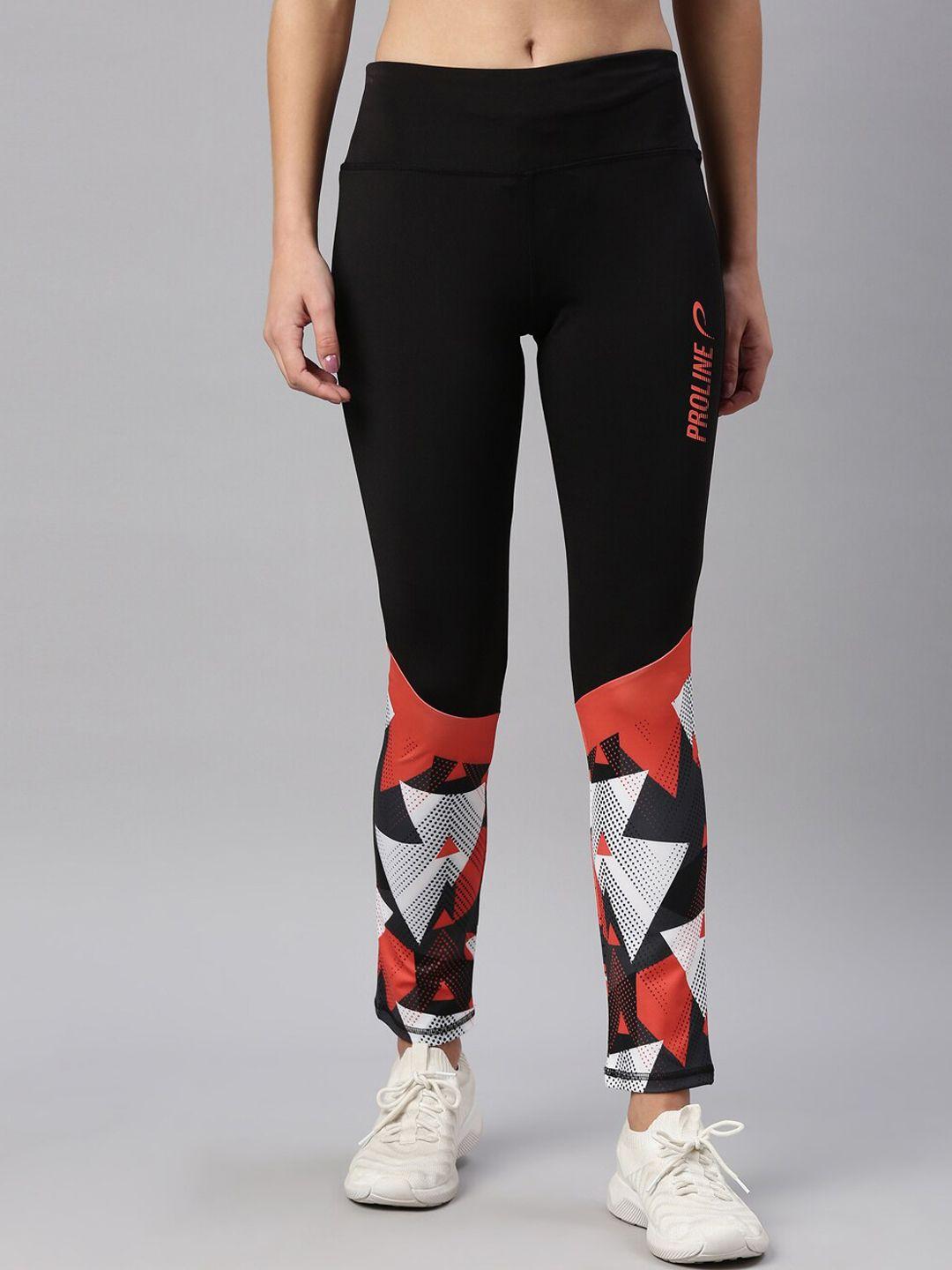 proline women printed mid-rise track pants