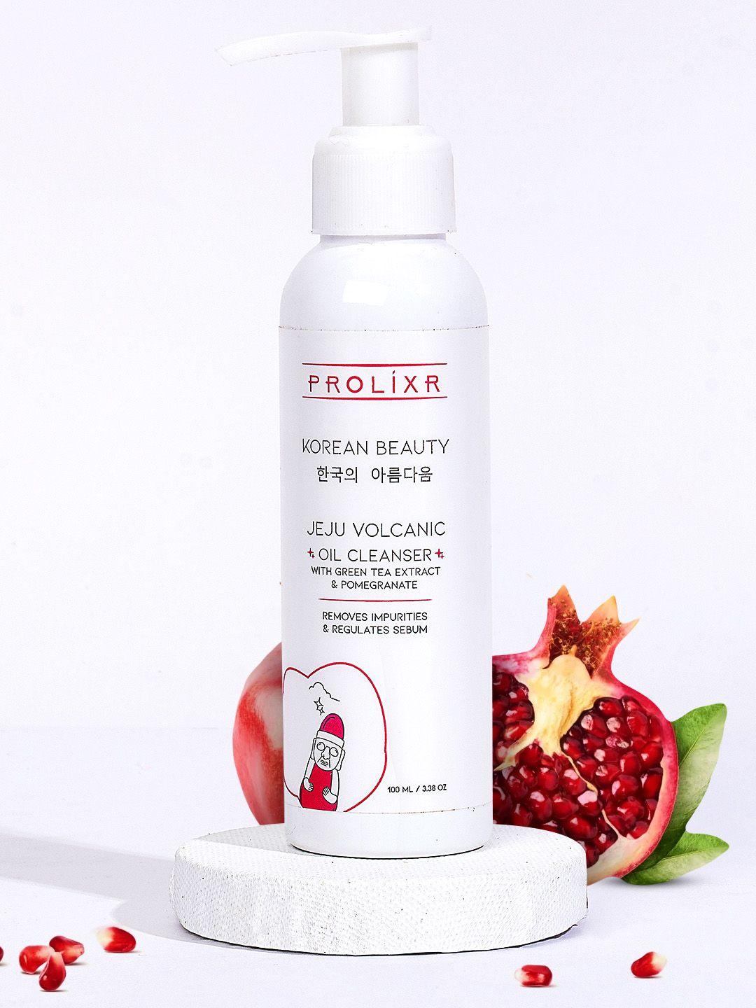 prolixr jeju volcanic oil cleanser to remove makeup & unclogs pores - 100 ml