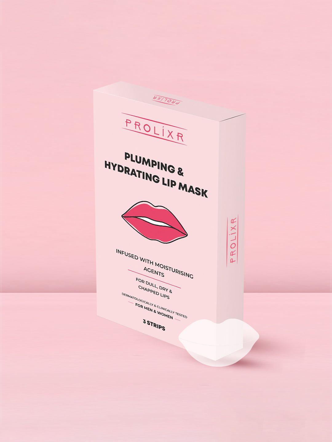 prolixr plumping & hydrated lip mask - for dry & chapped lips - 3 strips