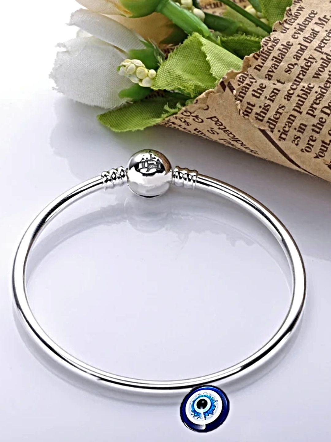 proplady women silver-plated german silver onyx charm bracelet