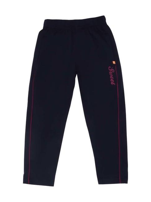 proteens kids navy cotton printed trackpants