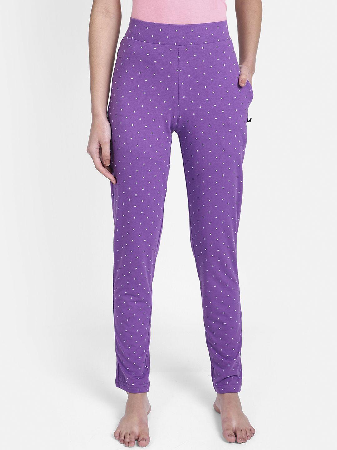 proteens women purple printed lounge pants