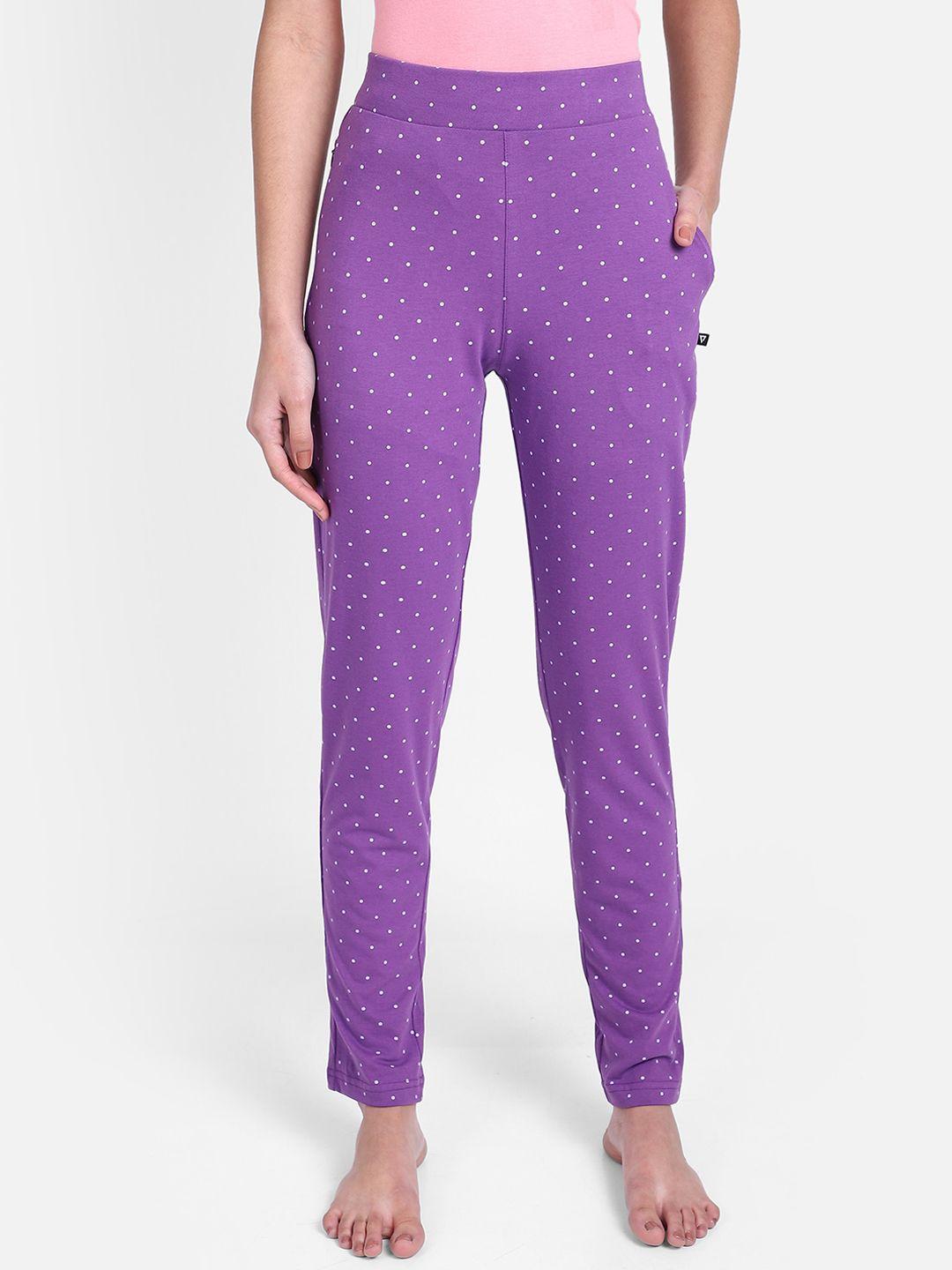 proteens women purple printed lounge pants