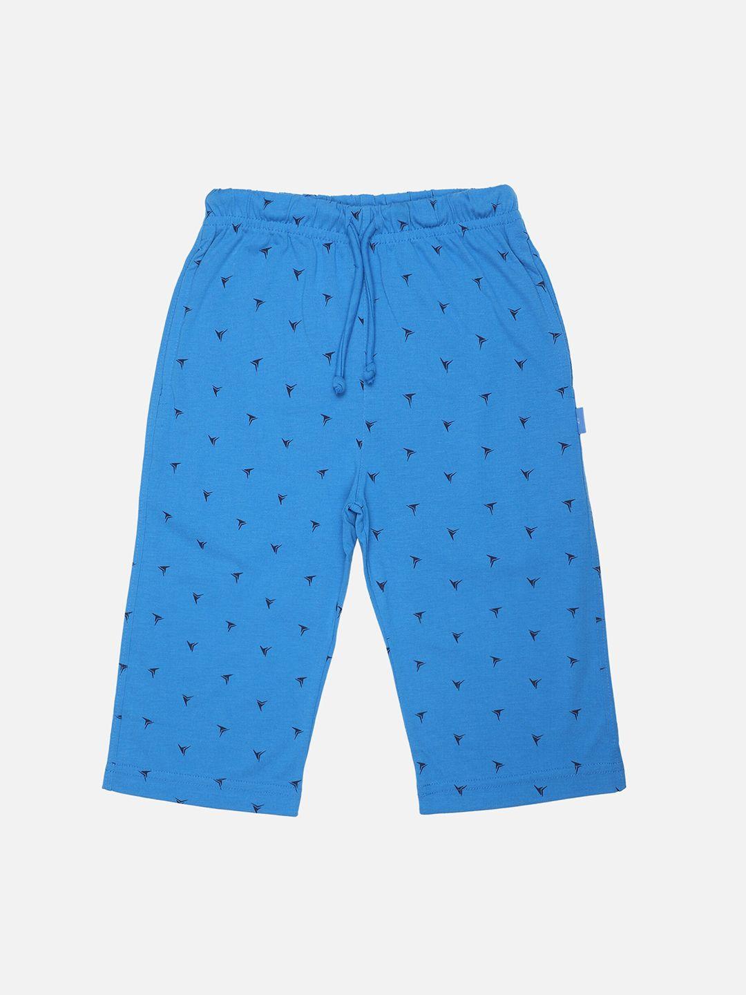 proteens boys blue & black printed lounge capris