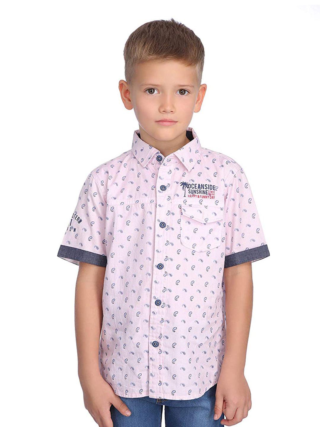 proteens boys conversational printed casual cotton shirt