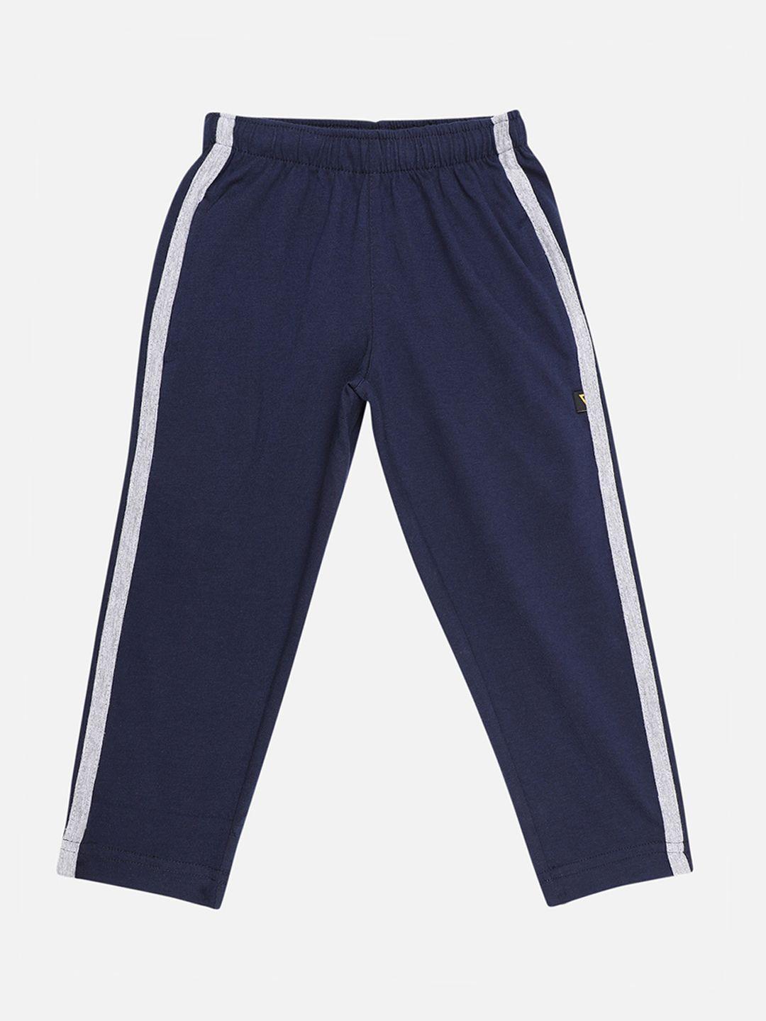 proteens boys navy blue solid straight-fit track pants