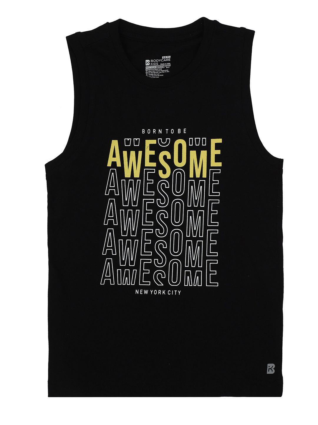 proteens boys typography printed sleeveless t-shirt