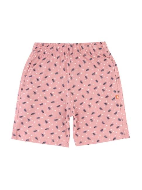 proteens kids baby pink cotton printed shorts