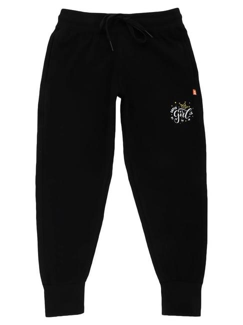 proteens kids black solid trackpants